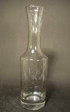 Weinkaraffe mit Abriss und Eichung 0,4 L., 19.Jh.