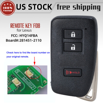 Smart Keyless Remote Key Fob 281451-2110 for 2015 2016 2017 Lexus NX200T NX300