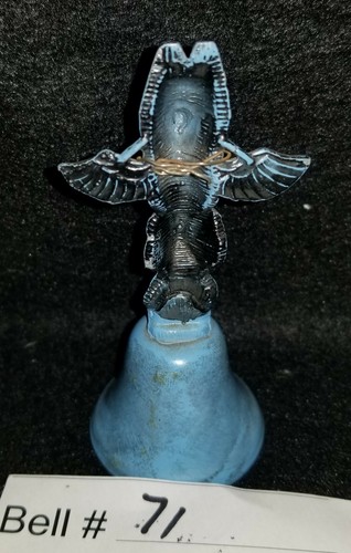 Katchina Bell Collectable Metal Hand Bell Blue Metal Katchina (bell-71) - Picture 2 of 4