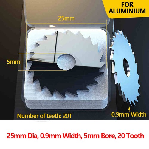 Ø 25mm Metrisch VHM Scheibenfräser Sägeblatt 5mm Bohrung 0,2mm-4mm Dicke Fräser - Picture 37 of 47