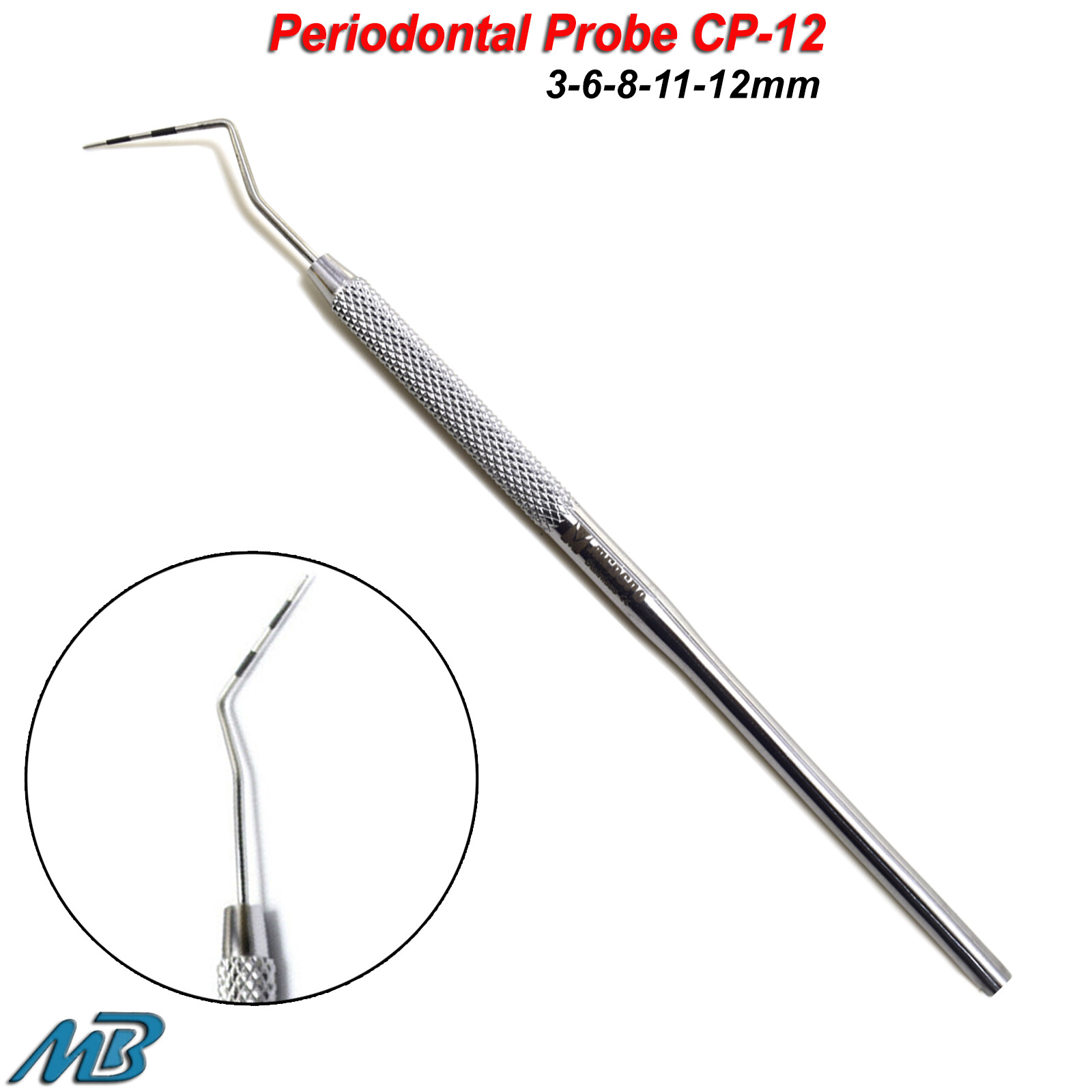 Periodontal Probes Color Coded Depth Measuring Dental Furcation Probe ...
