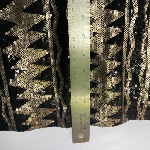 Jack BB Dakota Dress Womens M Black Gold All Over Sequins Formal Retro Cocktail - Picture 7 of 17