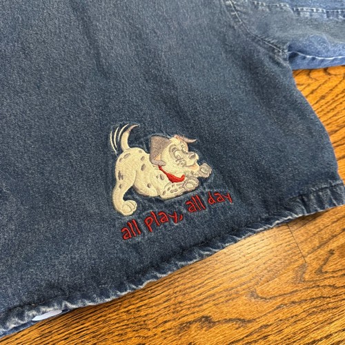 Vtg 90s 101 Dalmatians Denim Coat Toddler Disney Store Sz 18 months Embroidered - Bild 3 von 8