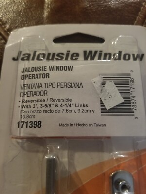 Jalousie windows Operator with 3 Links & Crank Handle. NOS. Camper