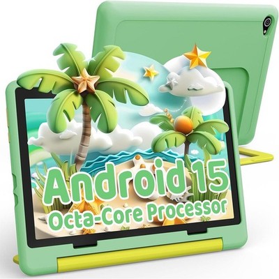 10.1 Zoll 14GB RAM 64GB ROM Android 15 HD IPS LCD, 5000mAh Kinder Tablet WIFI 6