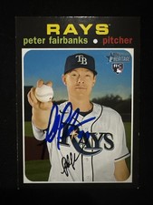 2020 Topps Heritage High Number Peter Fairbanks Signed Rookie Card 640 Rays Auto