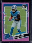 2023 Panini Donruss Optic Jahmyr Gibbs Pink Prizm RC Rated Rookie #236 Lions