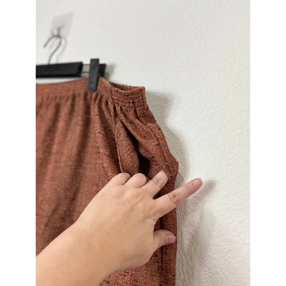 Женские повседневные брюки Blair коричневые для работы и офиса ретро эластичная талия 3XL - Изображение 3 из 4