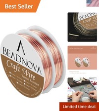 2 Rolls of 20 Gauge Tarnish Resistant Copper Wire - Perfect for Jewelry Crafts