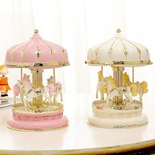 Toys for Girls Carousel Music Box Merry-Go-Round  LED Light Kids Baby Xmas Gift