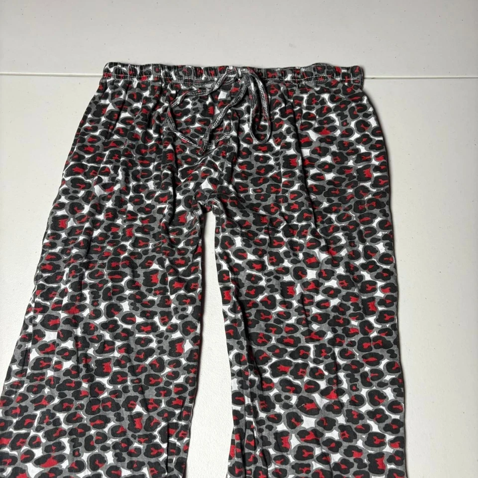 Pantalones Y2K tiro bajo Just Love rojo y negro estampado de leopardo Foto 2 de 4