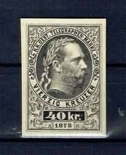 Telegrafenmarke 1873 / PROBEDRUCK SCHWARZ  RRR