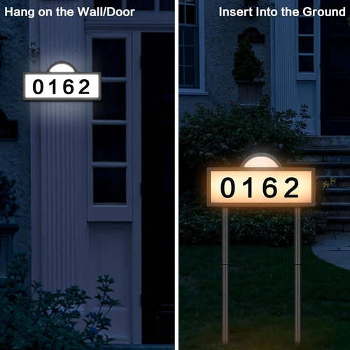 Solar Hausnummernleuchte LED Hausnummer Beleuchtung Hausnummernschild beleuchtet - Bild 3 von 14