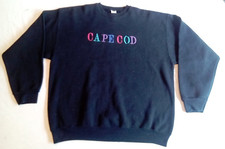 Vintage 1990s Cape Cod Massachusetts Embroidered Sweatshirt XL Shirt MADE IN USA