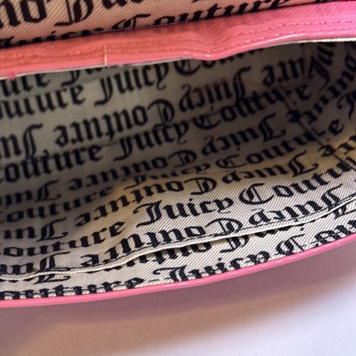 Juicy Couture Pink Lemonade J Logos Flawless Flap Crossbody Purse Bag Heart NWT - Picture 11 of 12