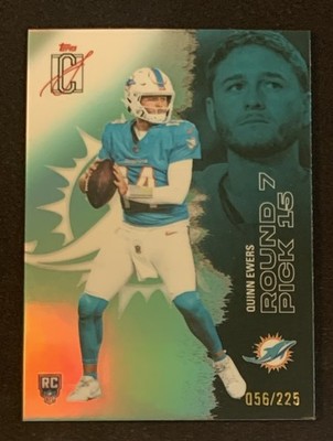 2025 Topps Signature Class Quinn Ewers Teal RC #/225 Miami Dolphins #216
