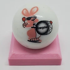 Energizer Bunny 1" Glass Logo Marble w/ Colored Stand