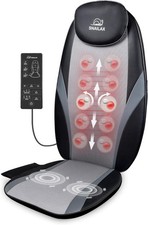 Snailax Shiatsu Massage Cushion with Heat Massage Chair Pad Kneading Back Massag