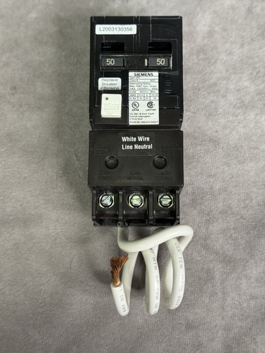 Siemens Leitungsschutzschalter 50 Amp zweipolig Typ QPF2 GFCI - Bild 4 von 8