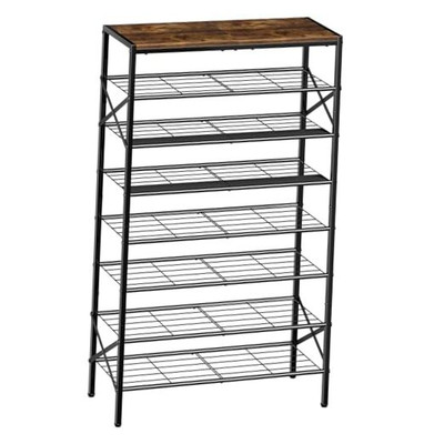8-Tier Tall Shoe Rack Organizer Shoe Storage for Entryway 24-32 Pairs Metal 