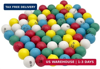 Multicolor Plastic Bingo Balls 75 Pack for Games Raffles Parties FAST USA Shippi