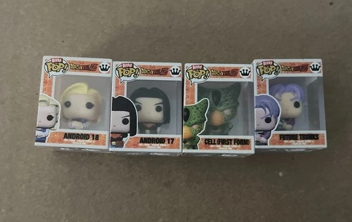 Bitty Pop Funko Lot Of 4 Dragon Ball Z Future Trunks Android 17 18 Cell Read