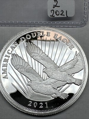 2021 Cook Islands $2 American Double Eagle 1/2 oz .999 Fine Silver