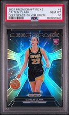 2024 PANINI PRIZM DRAFT PICKS DEEP SPACE SILVER PRIZM #8 CAITLIN CLARK RC PSA 10
