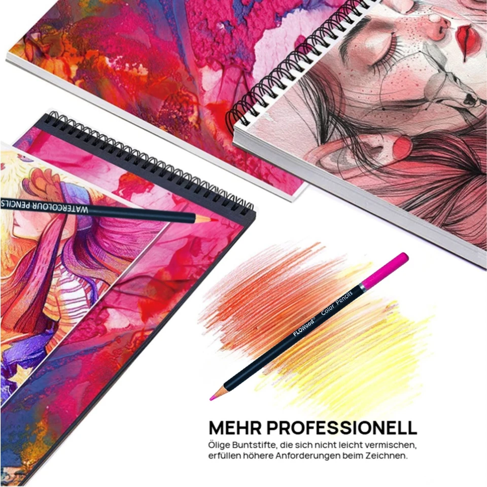 48 Buntstifte Set Metallbox Bruchsicher Weicher Kern für Erwachsene Kinder DHL - Bild 3 von 4