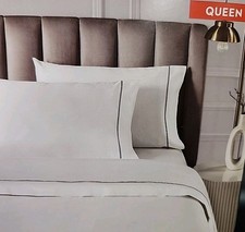 NEW Hotelier Luxury Comfort Egyptian Cotton Blend 500TC Sheet Set QUEEN - White