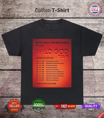 NEW Nick Cave & The Bad Seeds Summer Tour Full Size S to 5XL T-shirt GC4727