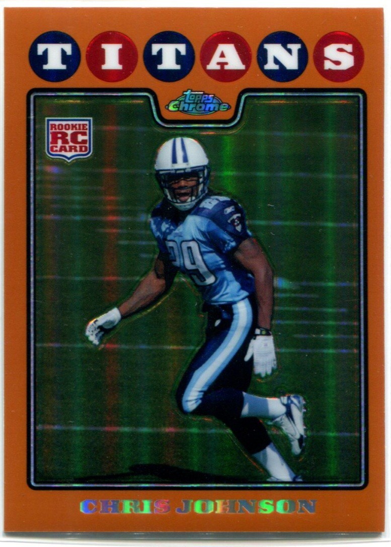 CHRIS JOHNSON 2008 Topps Chrome COPPER REFRACTOR Titans #TC186 /425 RC Rookie
