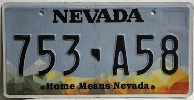 Nevada Nummernschild USA Kennzeichen US Car License Plate Auto Schild . 753 A5 8