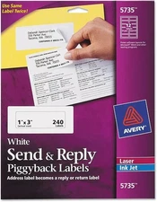 AVERY Send & Reply Piggyback Inkjet/Laser Printer Labels - AVE5735