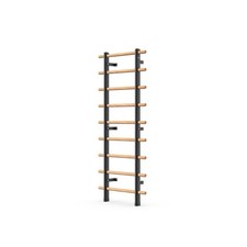 DHT Wood Stall Bar, Swedish Ladder Suspension Trainer with 9 Strategic Rods, ...