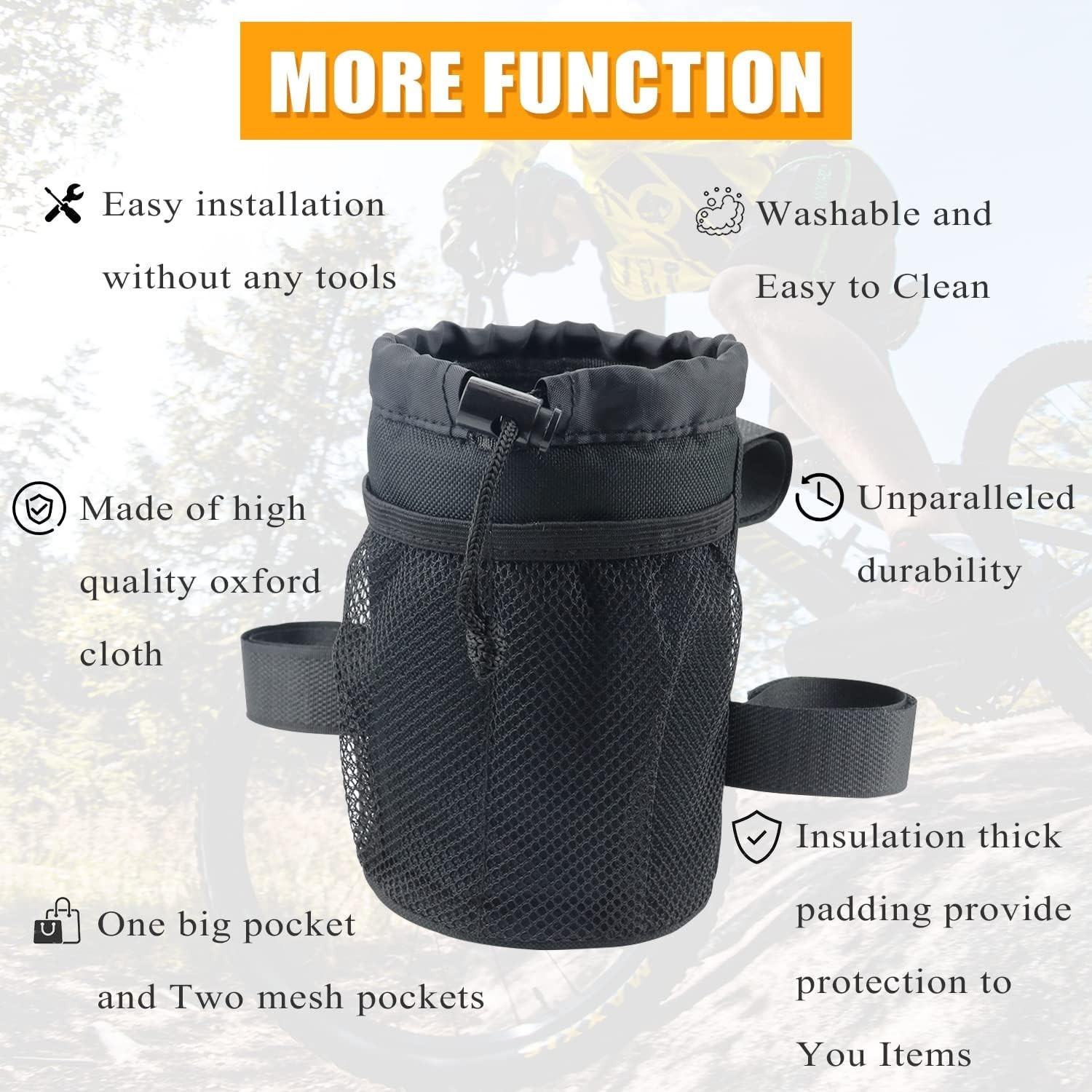 2Pcs Water Bottle Holder Handlebar for Bike Cruiser Scooter Wheelchair Road Bike