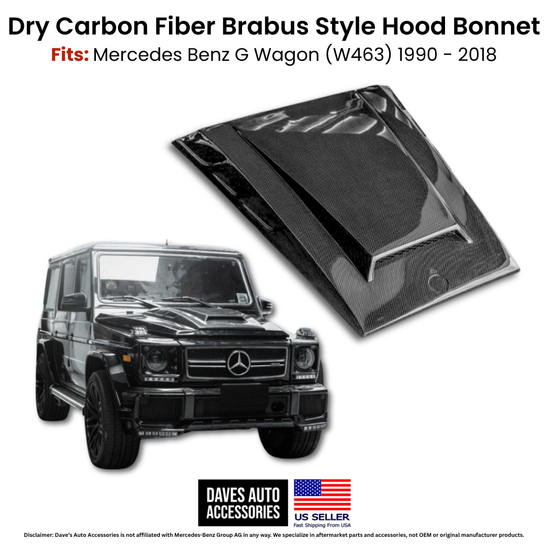Mercedes G Wagon W463 Dry Carbon Hood Scoop Brabus Style 1990-2018