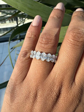 5 Carat Oval Lab Grown Diamond Eternity Band