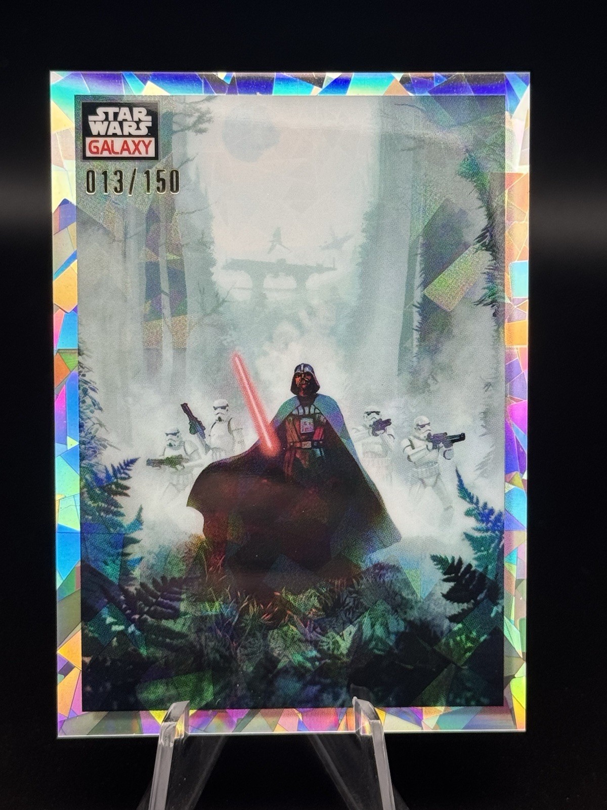 2023 Topps Chrome Galaxy Star Wars #97 Vengeful Pursuit Darth Vader Atomic /150