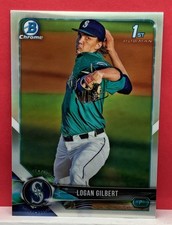 2018 Bowman Draft Chrome Refractor Logan Gilbert #BDC-63 Mariners