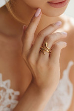 Xuping Yellow Gold Filled Multi-Band Ring Siz...
