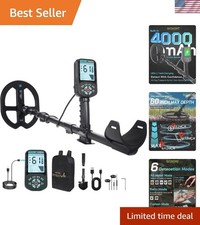 6 Mode Adjustable Metal Detector - 12 Inch Depth for Accurate Treasure Hunting