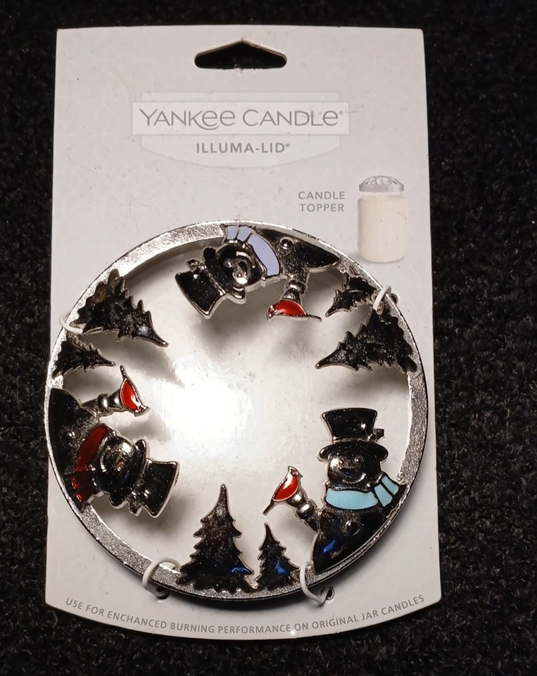 YANKEE CANDLE Muñeco de Nieve con Pájaros Rojos y Árboles Illuma-Tapa Tarro Topper ~ ENVÍO GRATUITO Foto 2 de 4