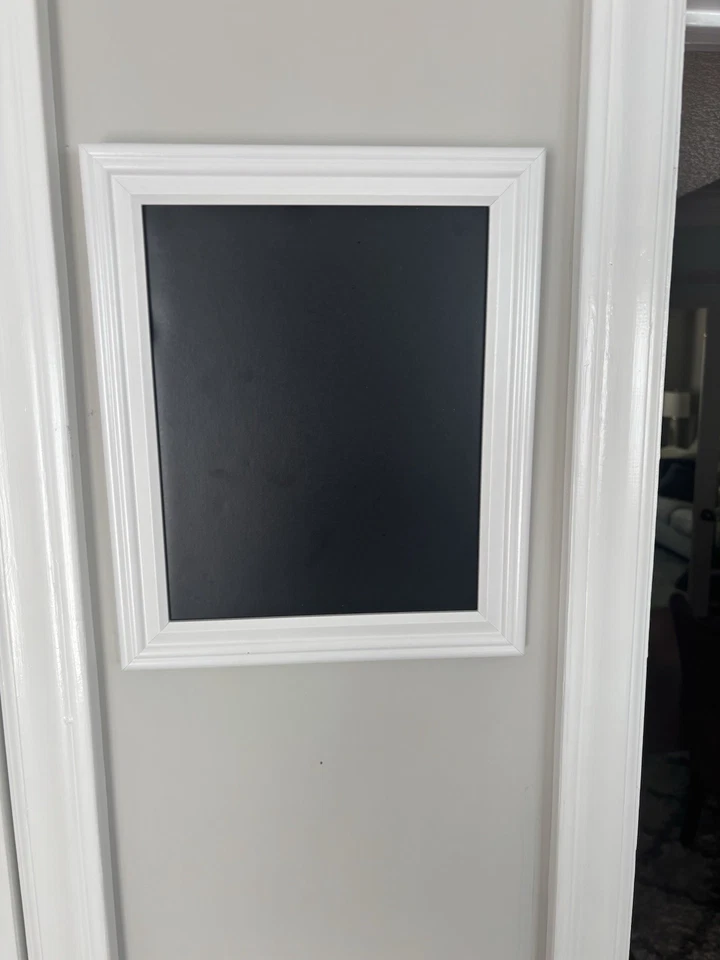 Large White Chalkboard Frames Set of 2 Framed Chalk Boards 8” X 10” - Image 3 of 4