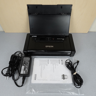 #ad Epson WorkForce WF 110 Wireless Mobile Inkjet Printer Black Needs Ink Good $89.99