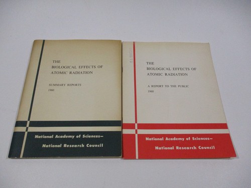 Vintage 1960 Biological Effects Atomic Radiation Summary Report Booklets Nuclear