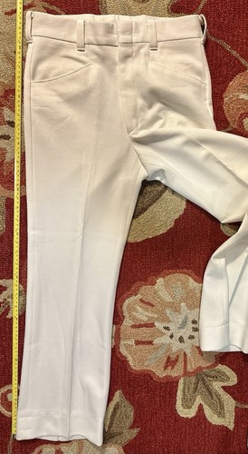 1970S LEVIS PANATELA White Polyester Mens Pants 29x30in Bootcut Trousers Disco - Picture 12 of 13