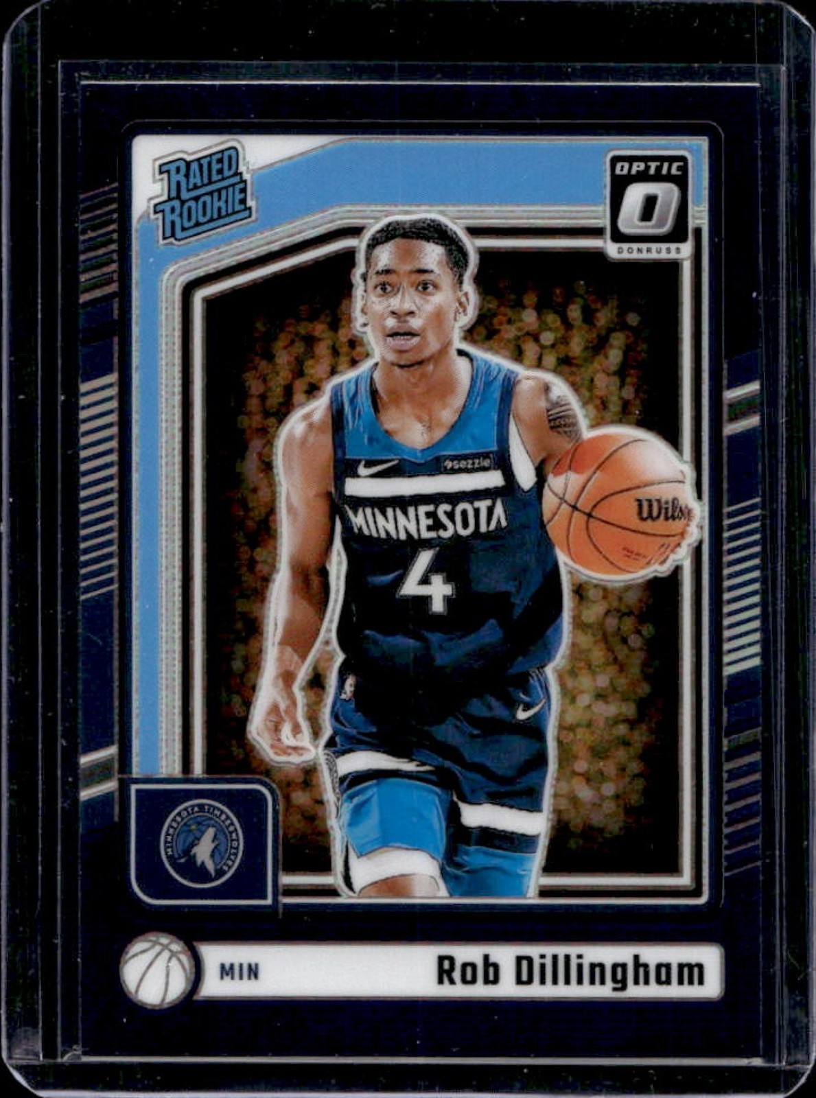 2024-25 Donruss Optic Rob Dillingham Rated Rookie Purple RC #259 Timberwolves