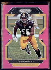 2021 Panini Prizm Pink Prizm Devin Bush II Pittsburgh Steelers #257
