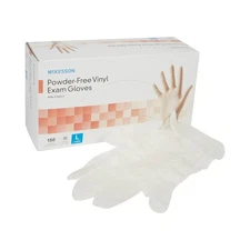McKesson Vinyl Exam Glove Standard Cuff Length LARGE 150 per Box